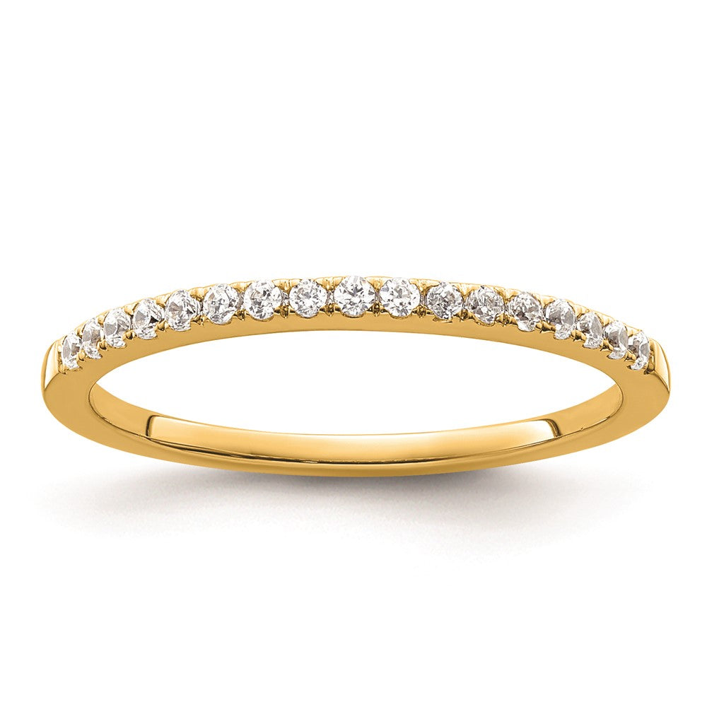 14K Gelbgold Ehering mit echten Diamanten