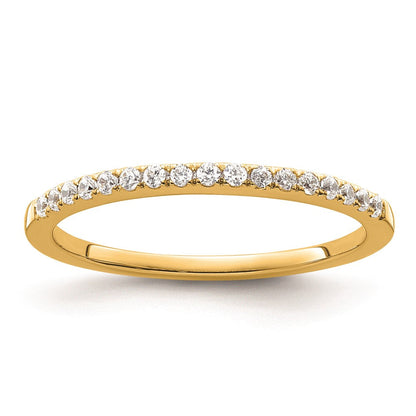 14K Gelbgold Ehering mit echten Diamanten