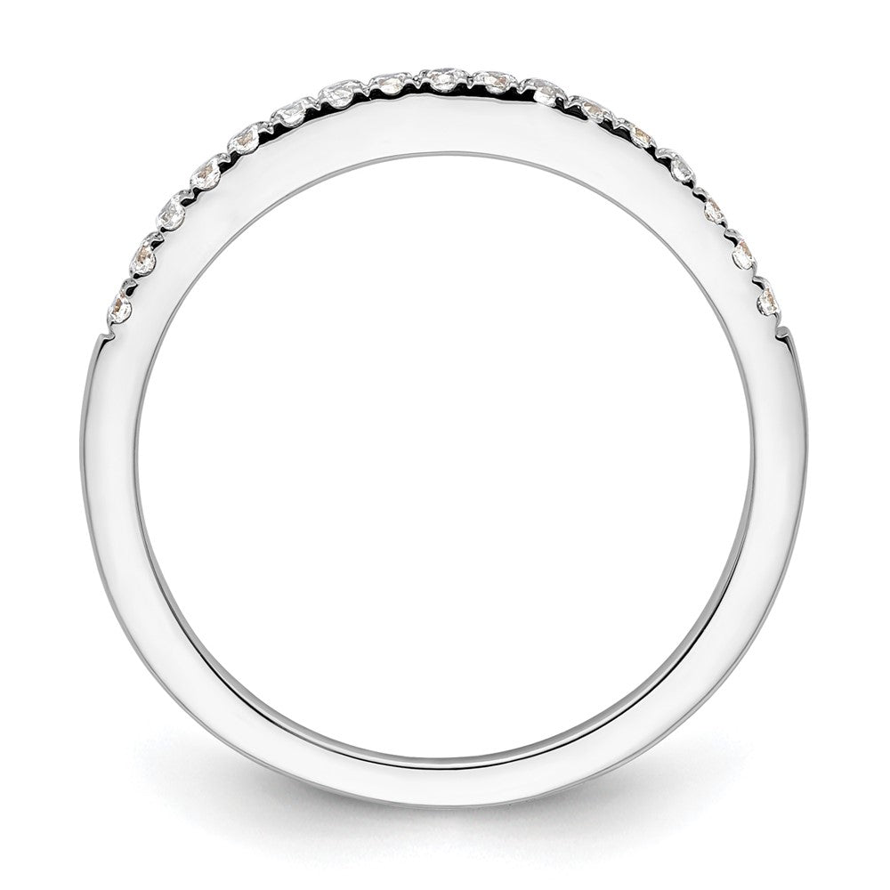 14K Weißgold Ehering mit 0,16 ct. Labor-gezüchteten Diamanten, VS/SI+ G+