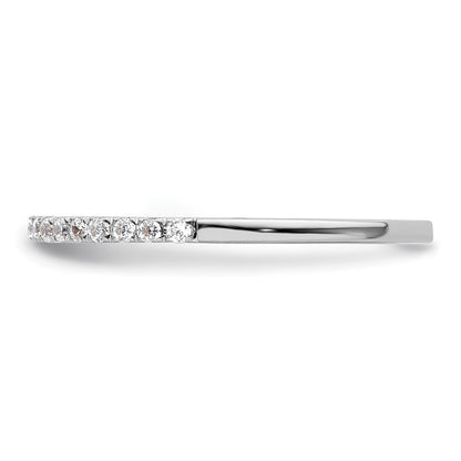 14K Weißgold Ehering mit 0,16 ct. Labor-gezüchteten Diamanten, VS/SI+ G+