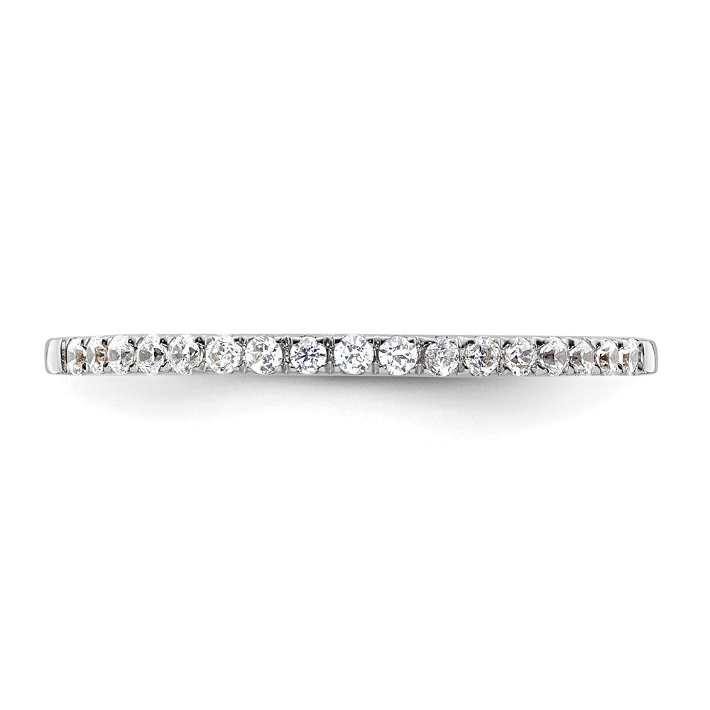 14K Weißgold Ehering mit 0,16 ct. Labor-gezüchteten Diamanten, VS/SI+ G+