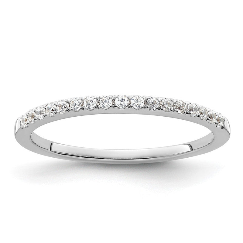 14K Weißgold Ehering mit 0,16 ct. Labor-gezüchteten Diamanten, VS/SI+ G+
