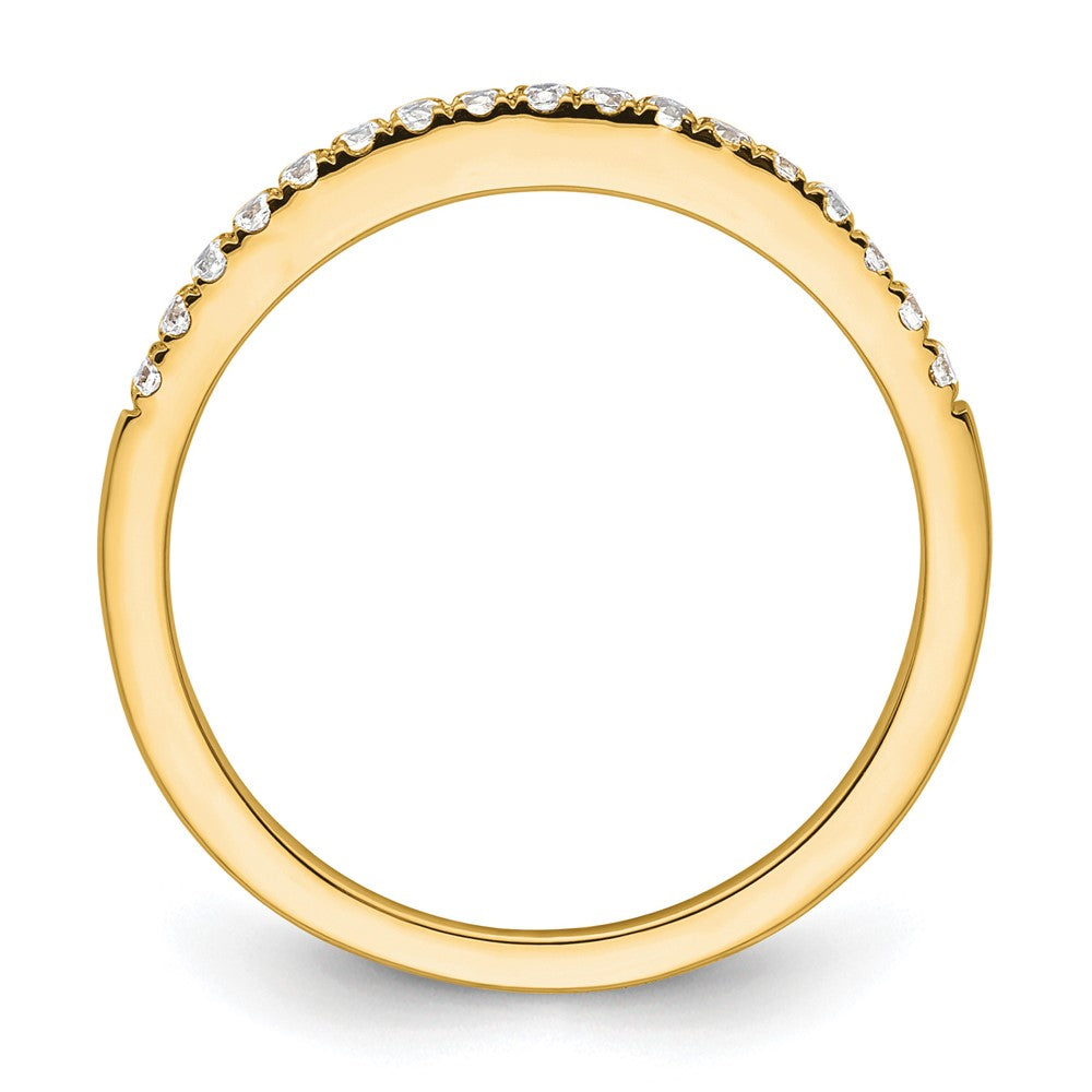 14K Gelbgold Ehering mit 0,166 ct. Labor gezüchtetem Diamant VS/SI+ G+