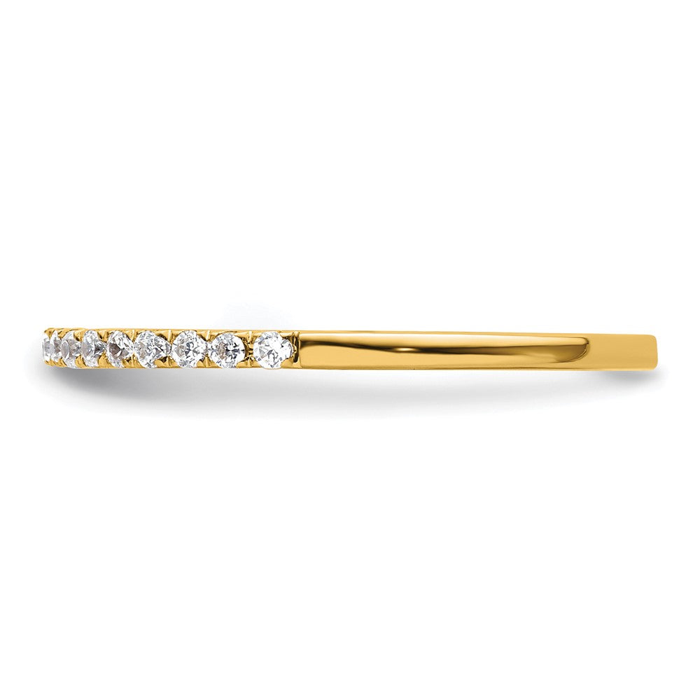 14K Gelbgold Ehering mit 0,166 ct. Labor gezüchtetem Diamant VS/SI+ G+