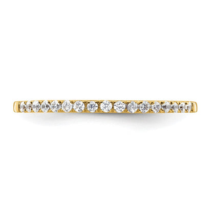 14K Gelbgold Ehering mit 0,17 ct. Laborgezüchtetem Diamant, VS/SI+ G+, komplett, Größe 9