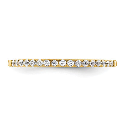 14K Gelbgold Ehering mit 0,166 ct. Labor gezüchtetem Diamant VS/SI+ G+