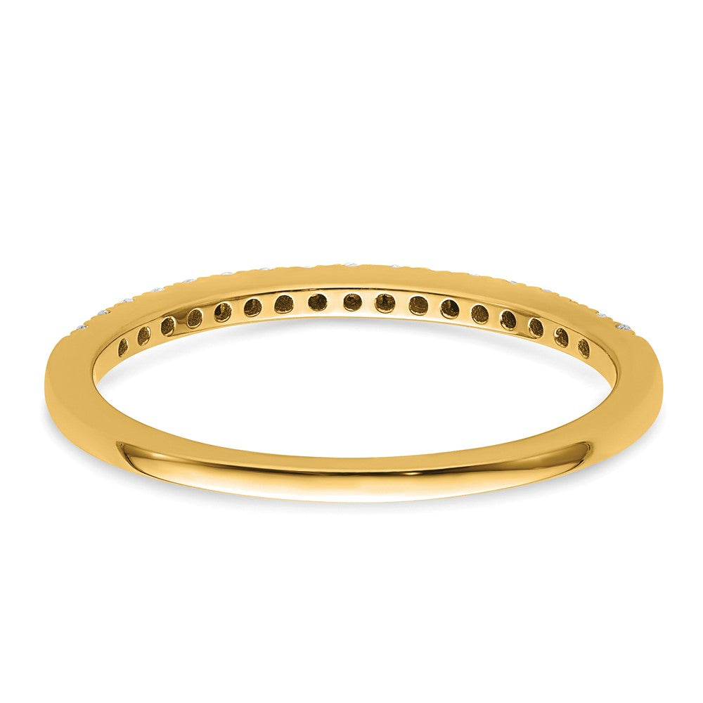 14K Gelbgold Ehering mit 0,17 ct. Laborgezüchtetem Diamant, VS/SI+ G+, komplett, Größe 9