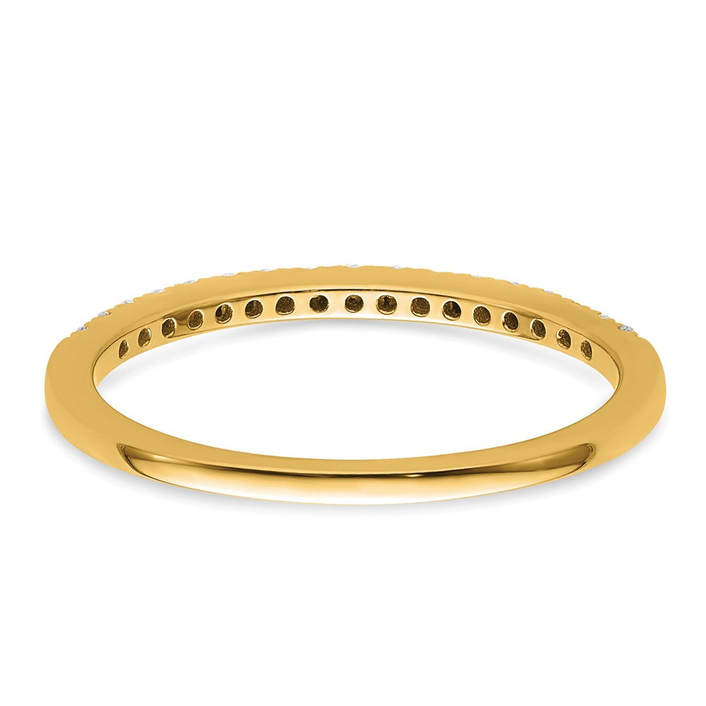 14K Gelbgold Ehering mit 0,17 ct. laborgezüchtetem Diamant, VS/SI+, G+