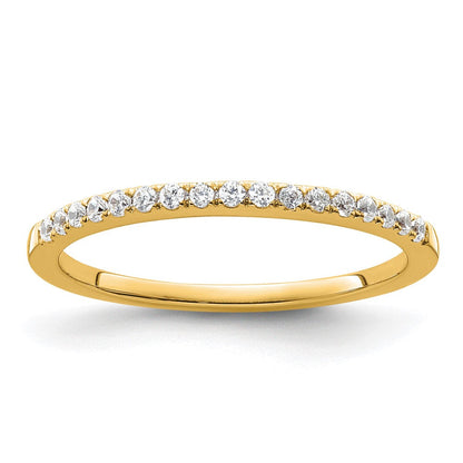 14K Gelbgold Ehering mit 0,17 ct. Laborgezüchtetem Diamant, VS/SI+ G+, komplett, Größe 9