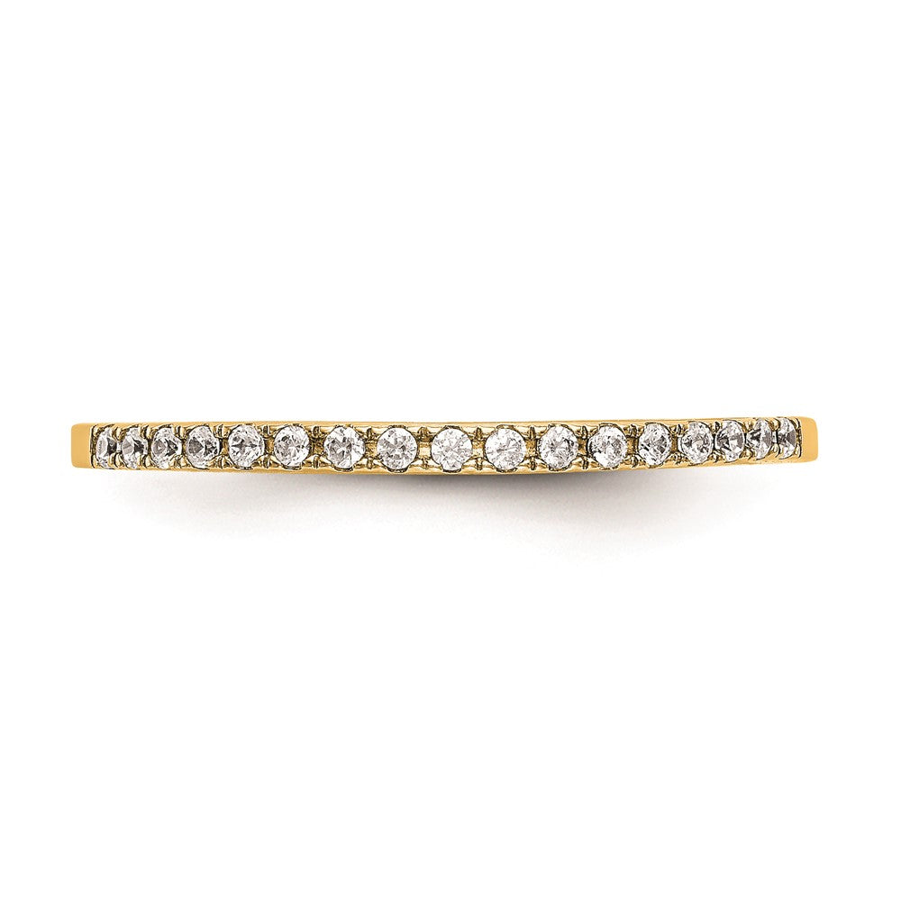 14K Gelbgold Ehering mit echten Diamanten