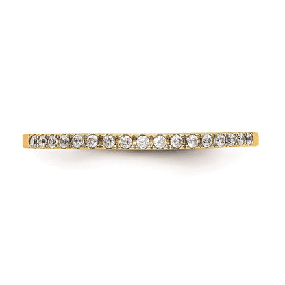14K Gelbgold Ehering mit echten Diamanten