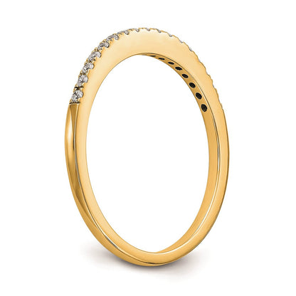 14K Gelbgold Ehering mit echten Diamanten