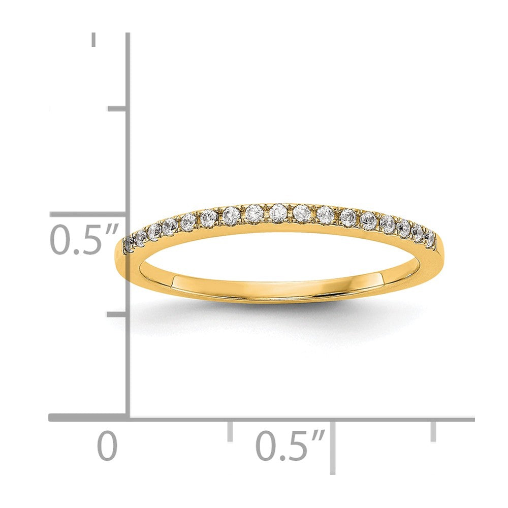 14K Gelbgold Ehering mit echten Diamanten