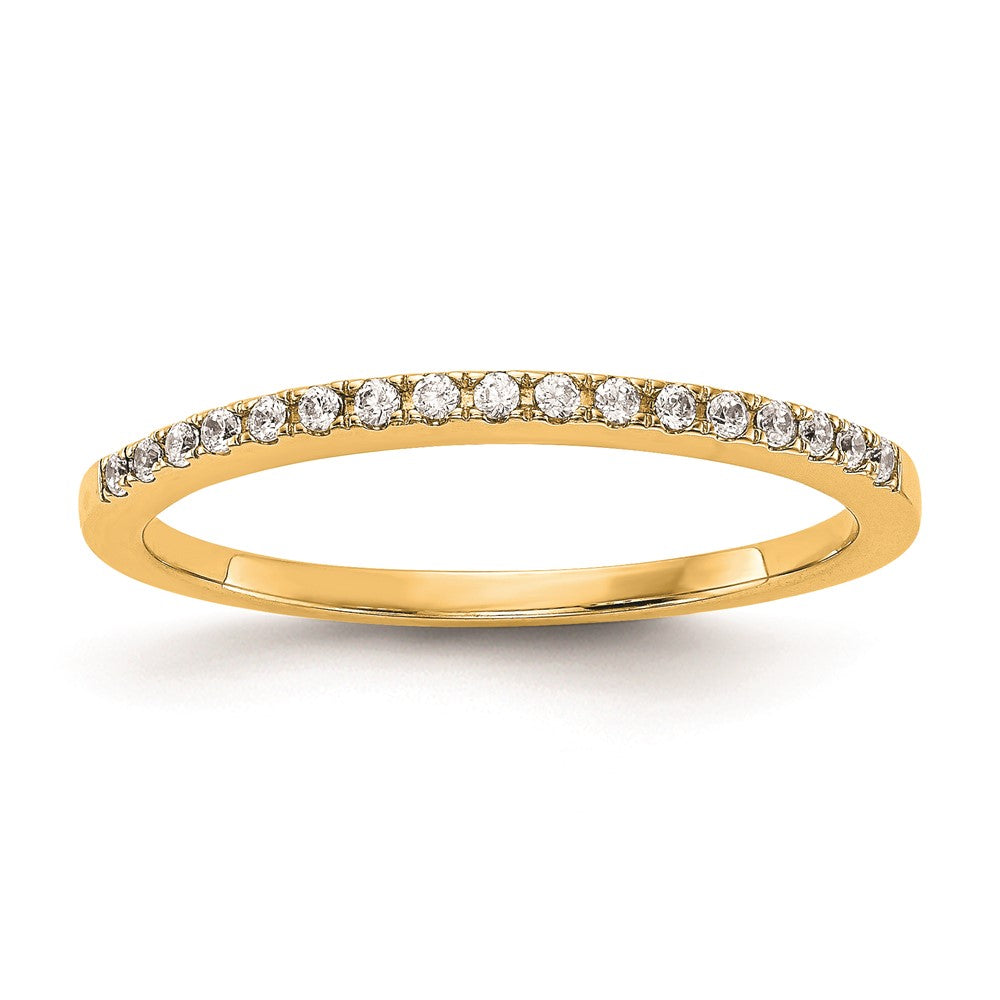 14K Gelbgold Ehering mit echten Diamanten