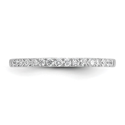 14K Weißgold Ehering mit natürlichen Diamanten