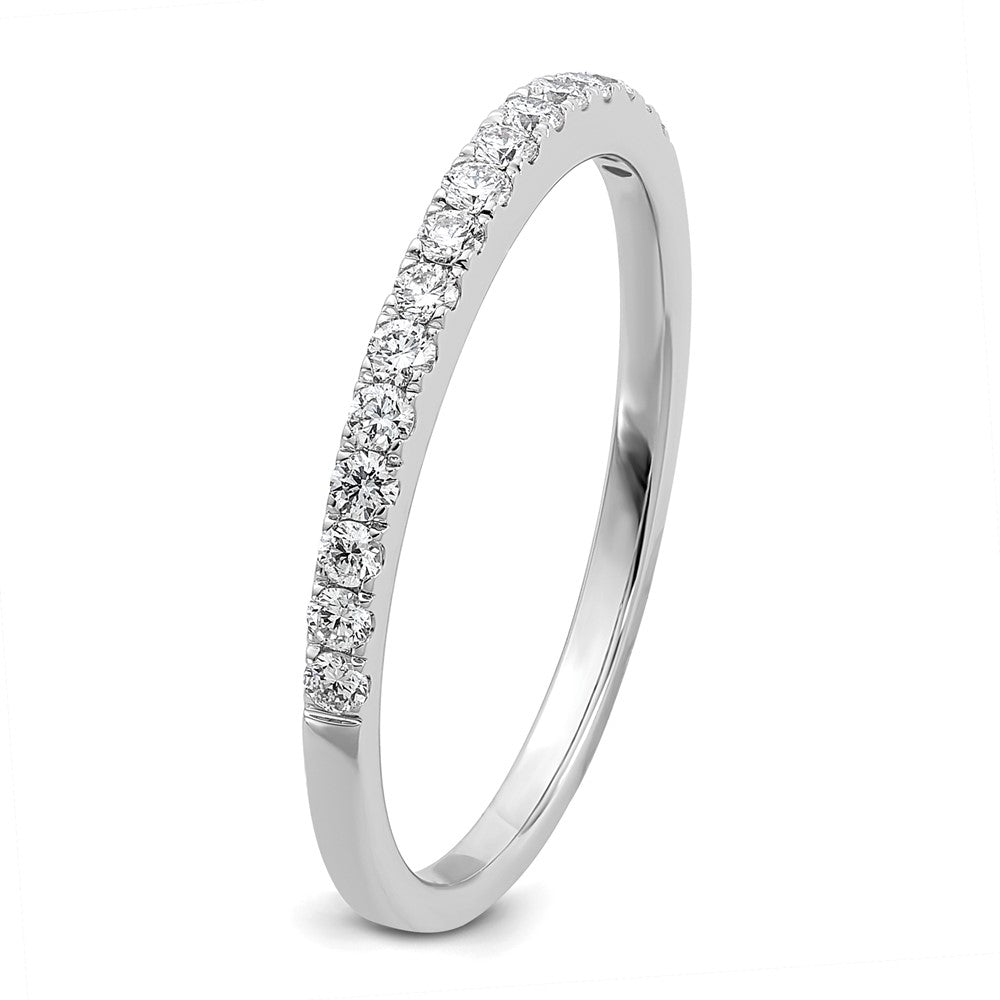 14K Weißgold Ehering mit natürlichen Diamanten