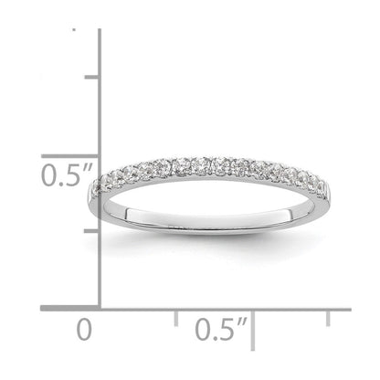 14K Weißgold Ehering mit natürlichen Diamanten