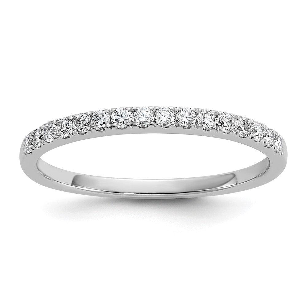 14K Weißgold Ehering mit natürlichen Diamanten