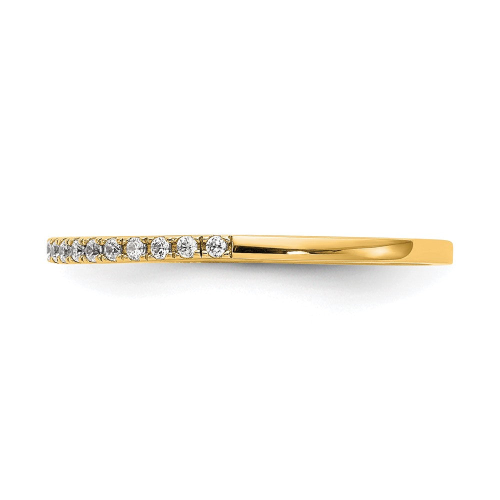 14K Gelbgold Ehering mit 0,25 ct. Labordiamant, VS/SI+ G+, komplett