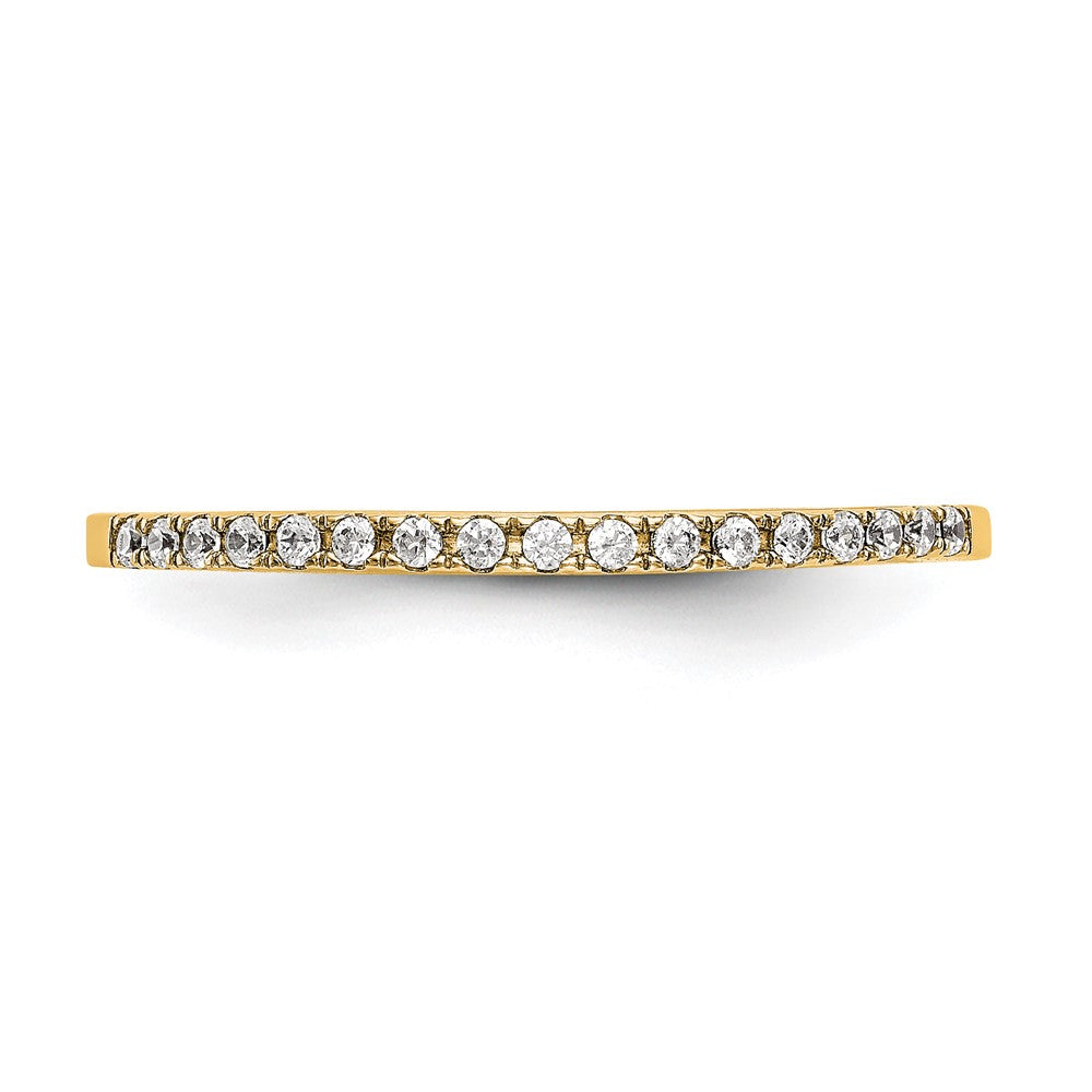 14K Gelbgold Ehering mit 0,25 ct. Labordiamant, VS/SI+ G+, komplett