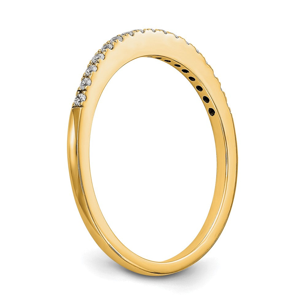 14K Gelbgold Ehering mit 0,25 ct. Labordiamant, VS/SI+ G+, komplett