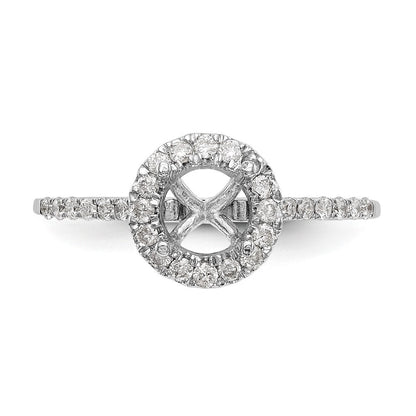 Verlobungsring aus 14K Weißgold mit 0,25 ct. laborgezüchteten Diamanten VS/SI+ G+ und 1 ct. Mittelstein in Halo-Fassung