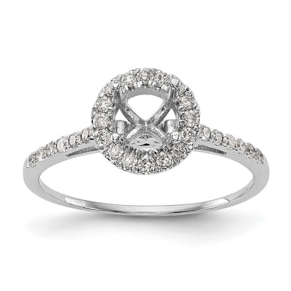 Verlobungsring aus 14K Weißgold mit 0,25 ct. laborgezüchteten Diamanten VS/SI+ G+ und 1 ct. Mittelstein in Halo-Fassung