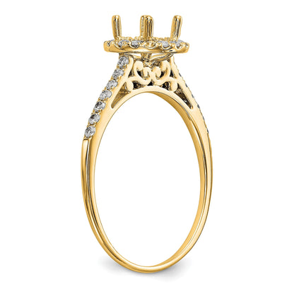 14K Gelbgold Verlobungsring mit 0,25 ct. Labor-Diamant VS/SI+ G+, 1 ct. Mittelstein, Halo-Fassung