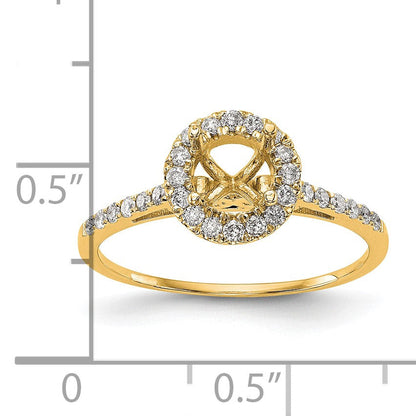 14K Gelbgold Verlobungsring mit 0,25 ct. Labor-Diamant VS/SI+ G+, 1 ct. Mittelstein, Halo-Fassung