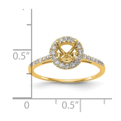 14K Gelbgold Verlobungsring mit 0,25 ct. Labor-Diamant VS/SI+ G+, 1 ct. Mittelstein, Halo-Fassung