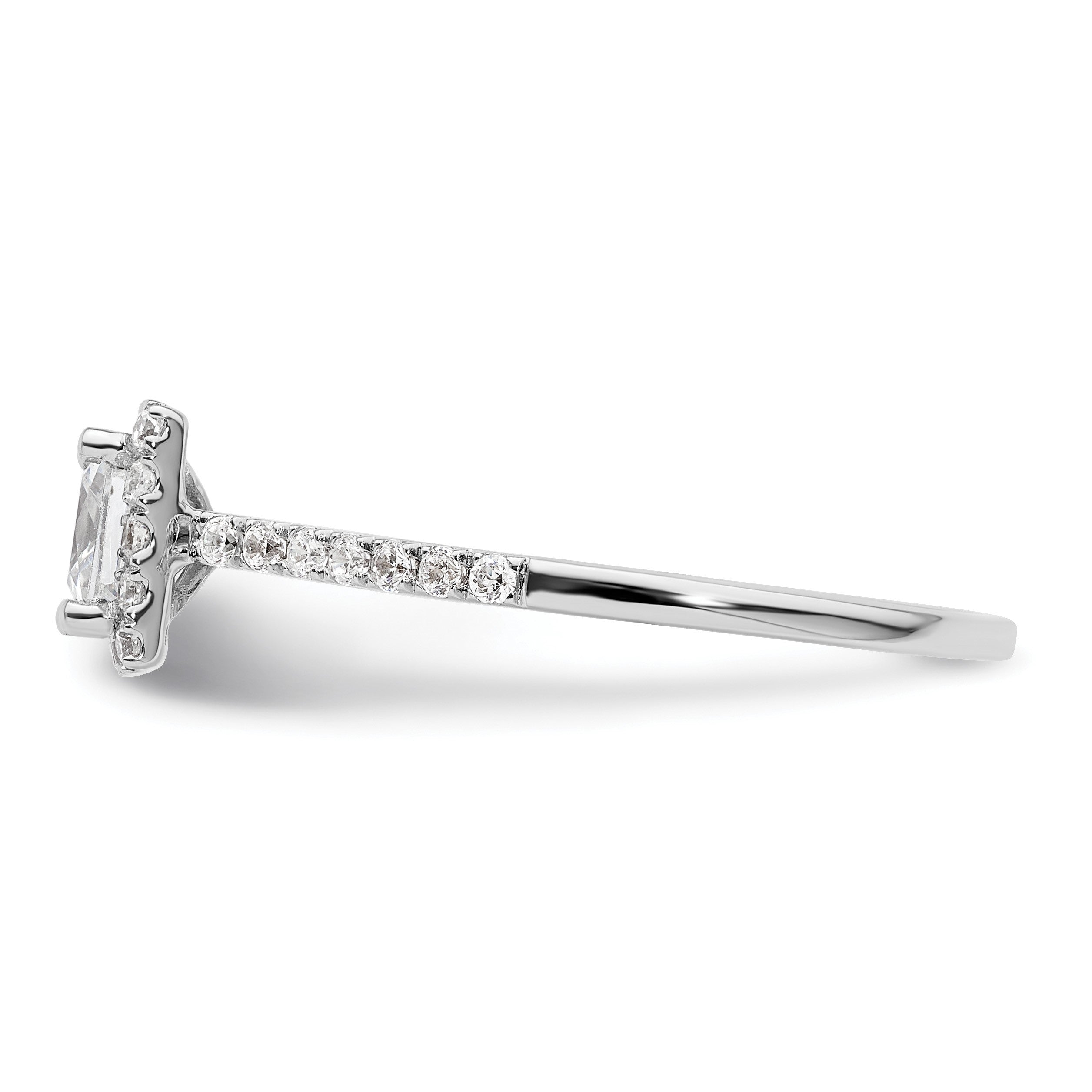 1/3 Ct. Natürlich Princess Schliff Diamant Halbfassung Verlobungsring in 14K Gelb Gold (center Diamant Is Not Included)