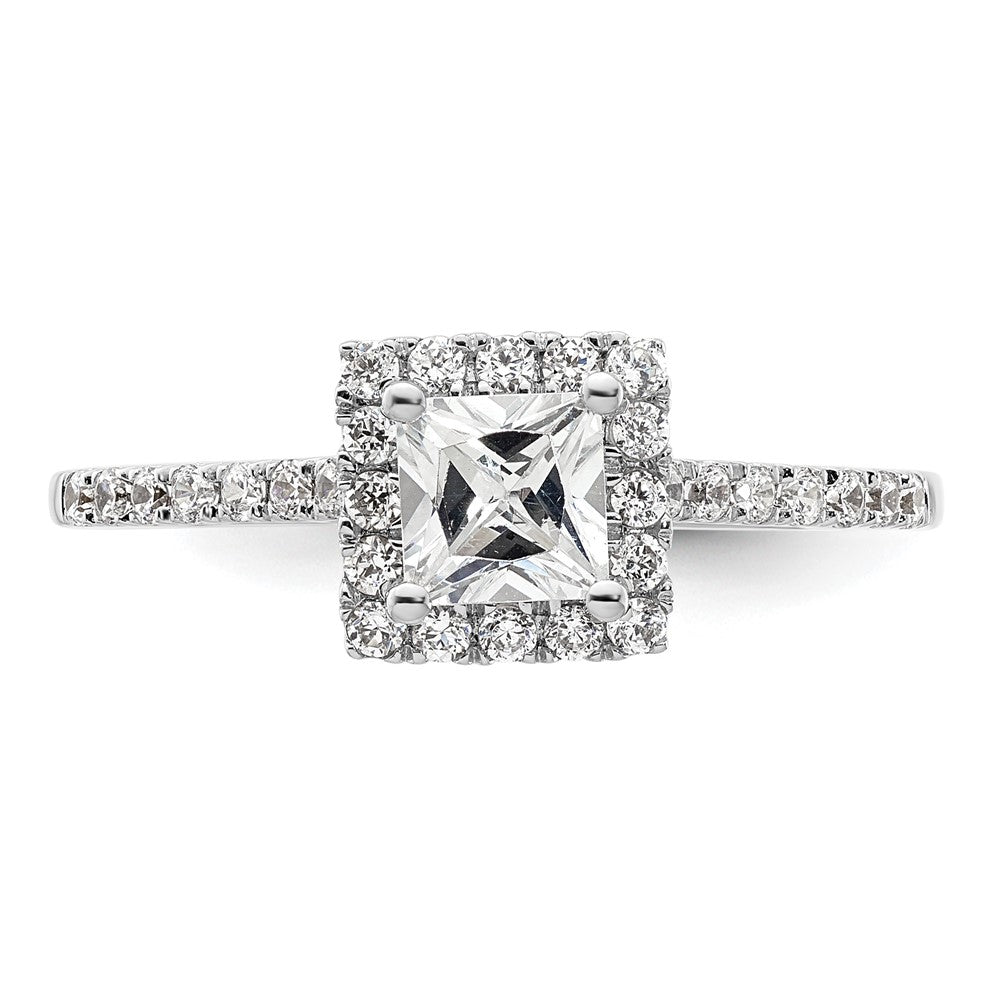1/3 Ct. Natürlich Princess Schliff Diamant Halbfassung Verlobungsring in 14K Gelb Gold (center Diamant Is Not Included)