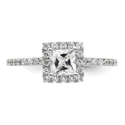 1/3 Ct. Natürlich Princess Schliff Diamant Halbfassung Verlobungsring in 14K Gelb Gold (center Diamant Is Not Included)
