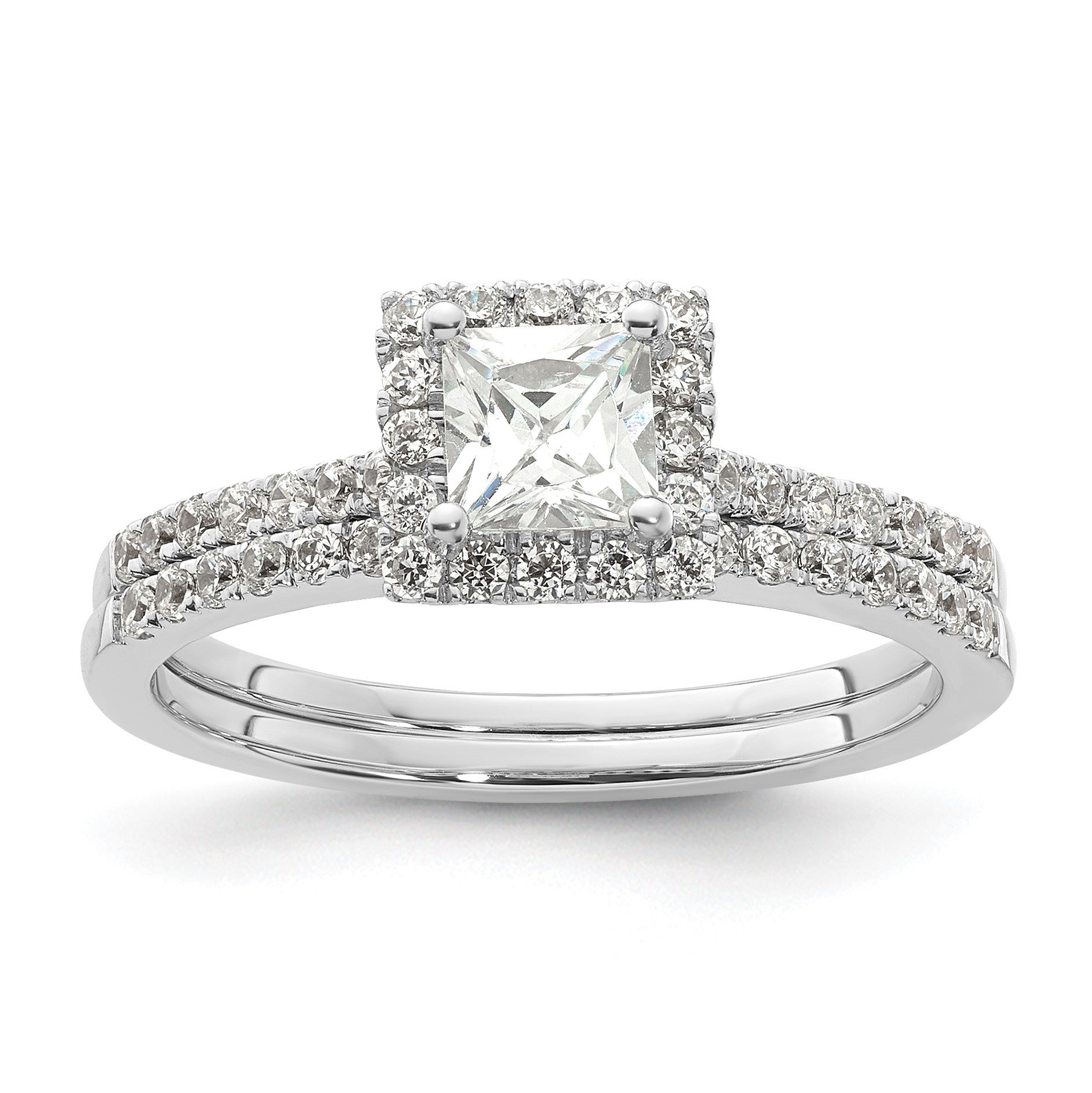 1/3 Ct. Natürlich Princess Schliff Diamant Halbfassung Verlobungsring in 14K Gelb Gold (center Diamant Is Not Included)