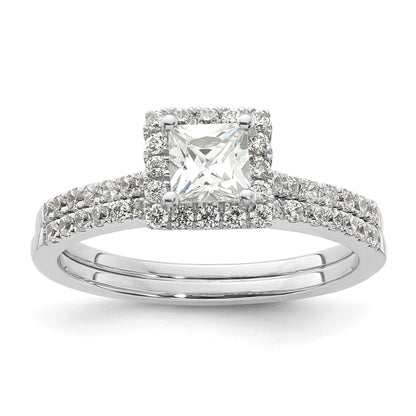 1/3 Ct. Natürlich Princess Schliff Diamant Halbfassung Verlobungsring in 14K Gelb Gold (center Diamant Is Not Included)