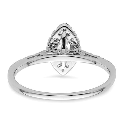 1/3 Ct. Natürlich Marquise Schliff Diamant Halbfassung Verlobungsring in 14K Weißgold