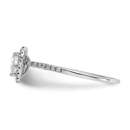 14K Roségold Herz Heiligenschein Diamant Halbfassung Verlobungsring