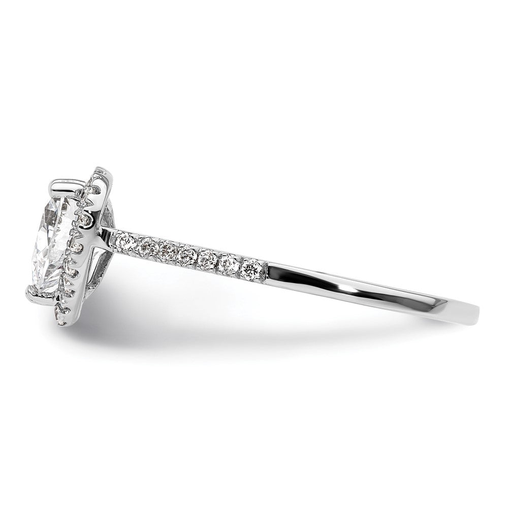 1/3 Ct. Natürlich Herz Form Diamant Halbfassung Verlobungsring in 14K Weißgold