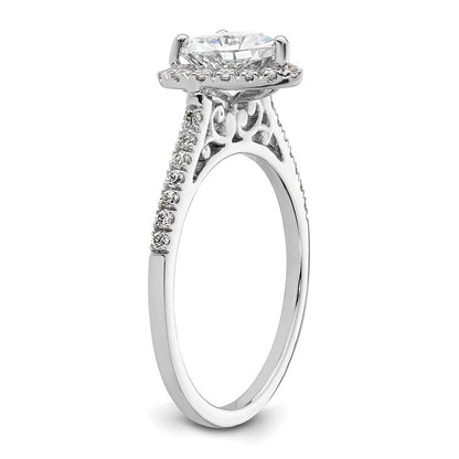 1/3 Ct. Natürlich Herz Form Diamant Halbfassung Verlobungsring in 14K Weißgold