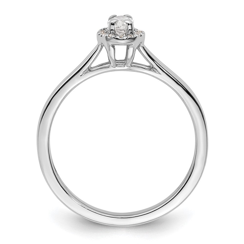 14K Weißgold Oval Heiligenschein Synthetisch Diamant Split Shank Verlobungsring
