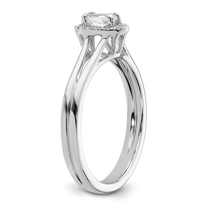 14K Weißgold Oval Heiligenschein Synthetisch Diamant Split Shank Verlobungsring