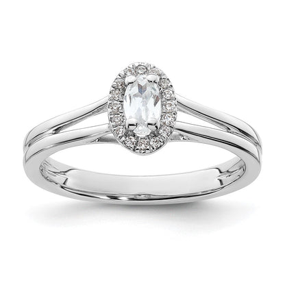 14K Weißgold Oval Heiligenschein Synthetisch Diamant Split Shank Verlobungsring
