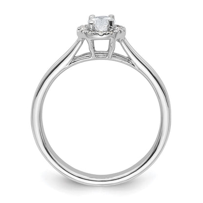 14K Weißgold Oval Heiligenschein Synthetisch Diamant Split Shank Verlobungsring