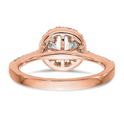 14K Roségold Verlobungsring mit 0,33 ct. Laborgezüchtetem Diamant VS/SI+ G+, Mittelstein 1 ct. Rund