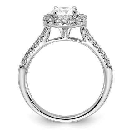 14K Weißgold Verlobungsring mit 0,33 ct. im Labor gezüchteten Diamanten VS/SI+ G+, 1 ct. rundem Center-Diamanten
