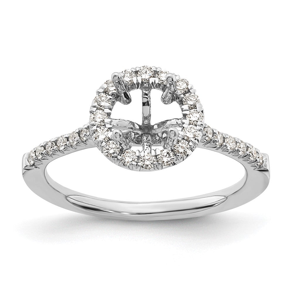 14K Weißgold Verlobungsring mit 0,33 ct. im Labor gezüchteten Diamanten VS/SI+ G+, 1 ct. rundem Center-Diamanten