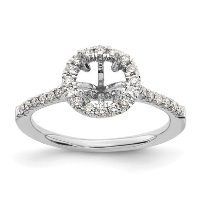 14K Weißgold Verlobungsring mit 0,33 ct. im Labor gezüchteten Diamanten VS/SI+ G+, 1 ct. rundem Center-Diamanten