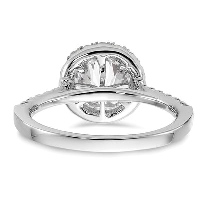 14K Weißgold Verlobungsring mit 0,5 ct. im Labor gezüchteten Diamanten VS/SI+ G+, Semi-Mount mit 1,5 ct. rundem Mittelstein