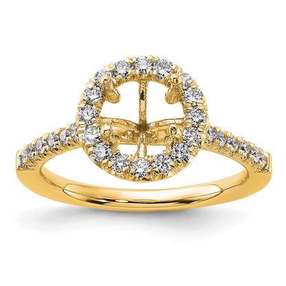 14K Gelbgold Verlobungsring mit rundem 1,5 ct. Diamant-Mittelstein, im Labor gezüchtet, Gesamtgewicht 0,5 ct., VS/SI+ G+