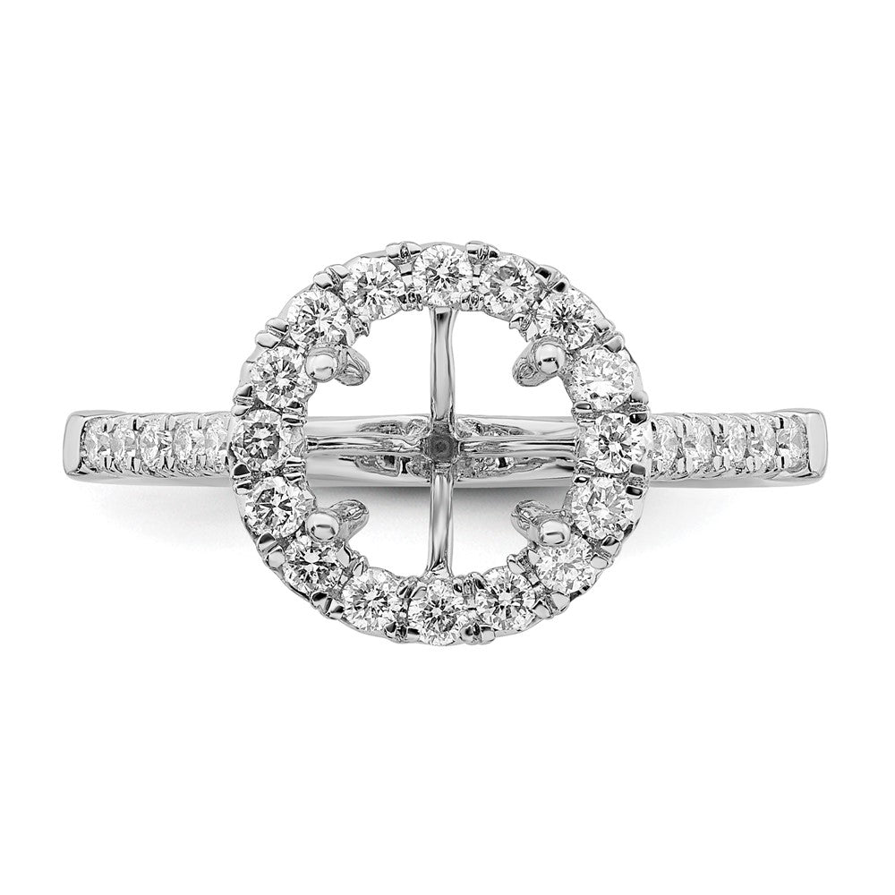 14K Weißgold Verlobungsring mit 0,5 ct. laborgezüchteten Diamanten VS/SI+ G+ und 2 ct. rundem Center-Diamant